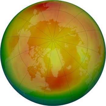 Arctic ozone map for 1982-02